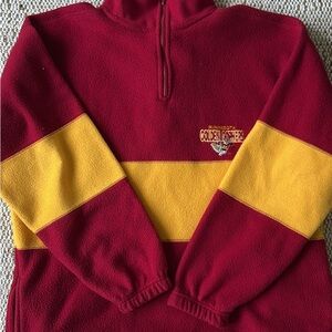 Pro Edge Maroon and Gold Zip Up Sweater